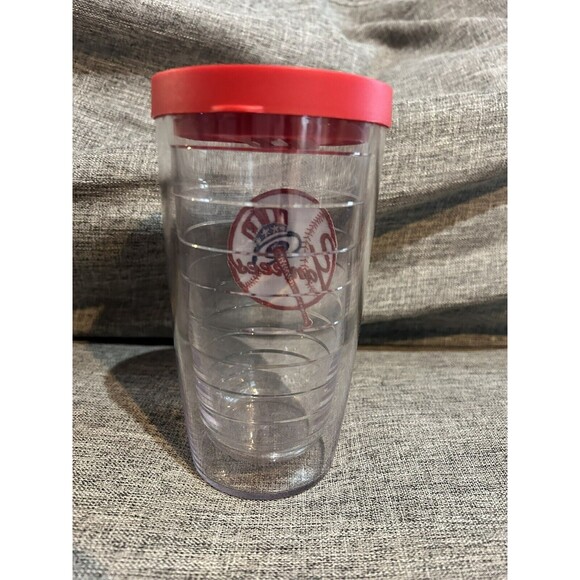 Tervis Tumbler 16 Oz New York Yankees Patch Logo Cup Red Lid - Picture 3 of 7